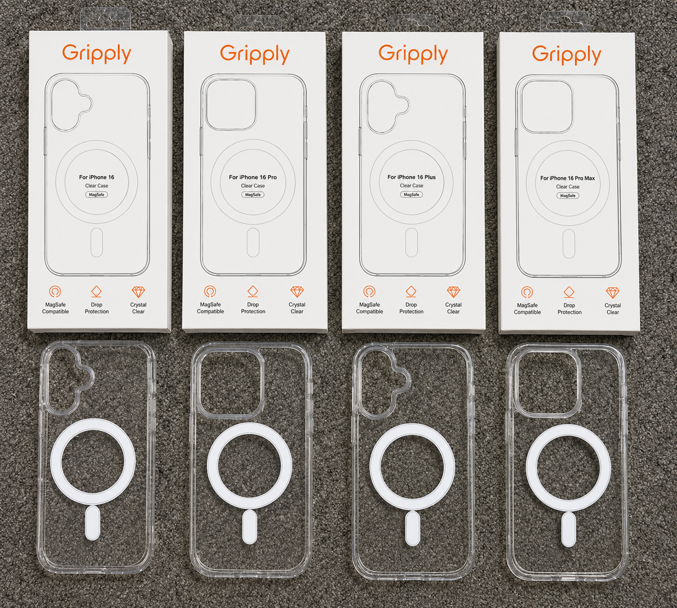 Gripply Magsafe Clear Case, Crystal-clear finish that showcases your iPhone