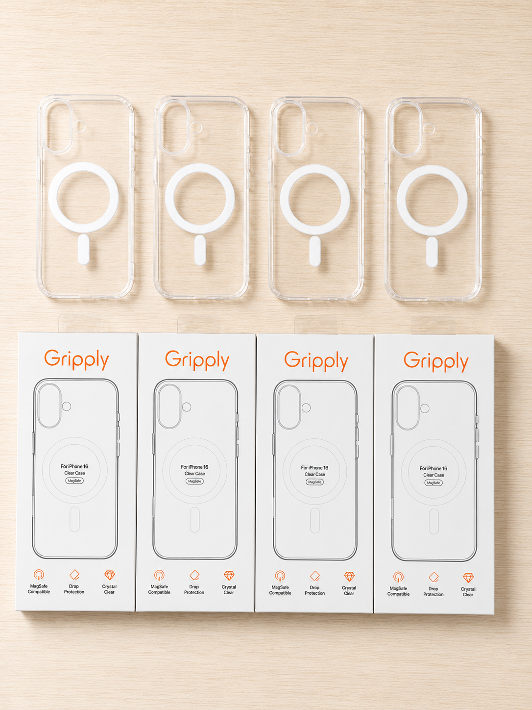 Gripply Magsafe Clear Case, Crystal-clear finish that showcases your iPhone