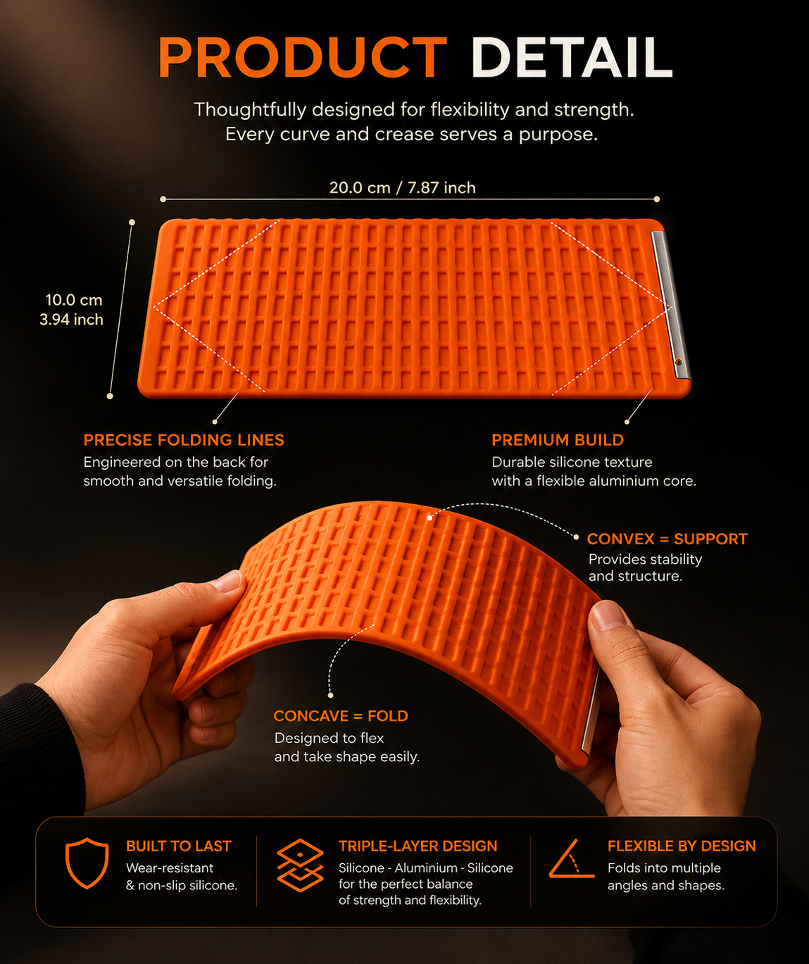 Gripply Flexible Silicone Stand for phones, tablets, desks, travel
