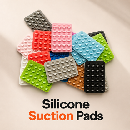 Gripply Suction Suction Pad Sticker (Pack of 3 Assorted) for Hands-Free Mobile Accessory Holder Grip.